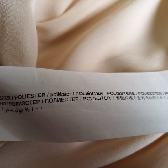 Mango Ecru Striped Satin Skirt, Size S - Picture 9 of 9